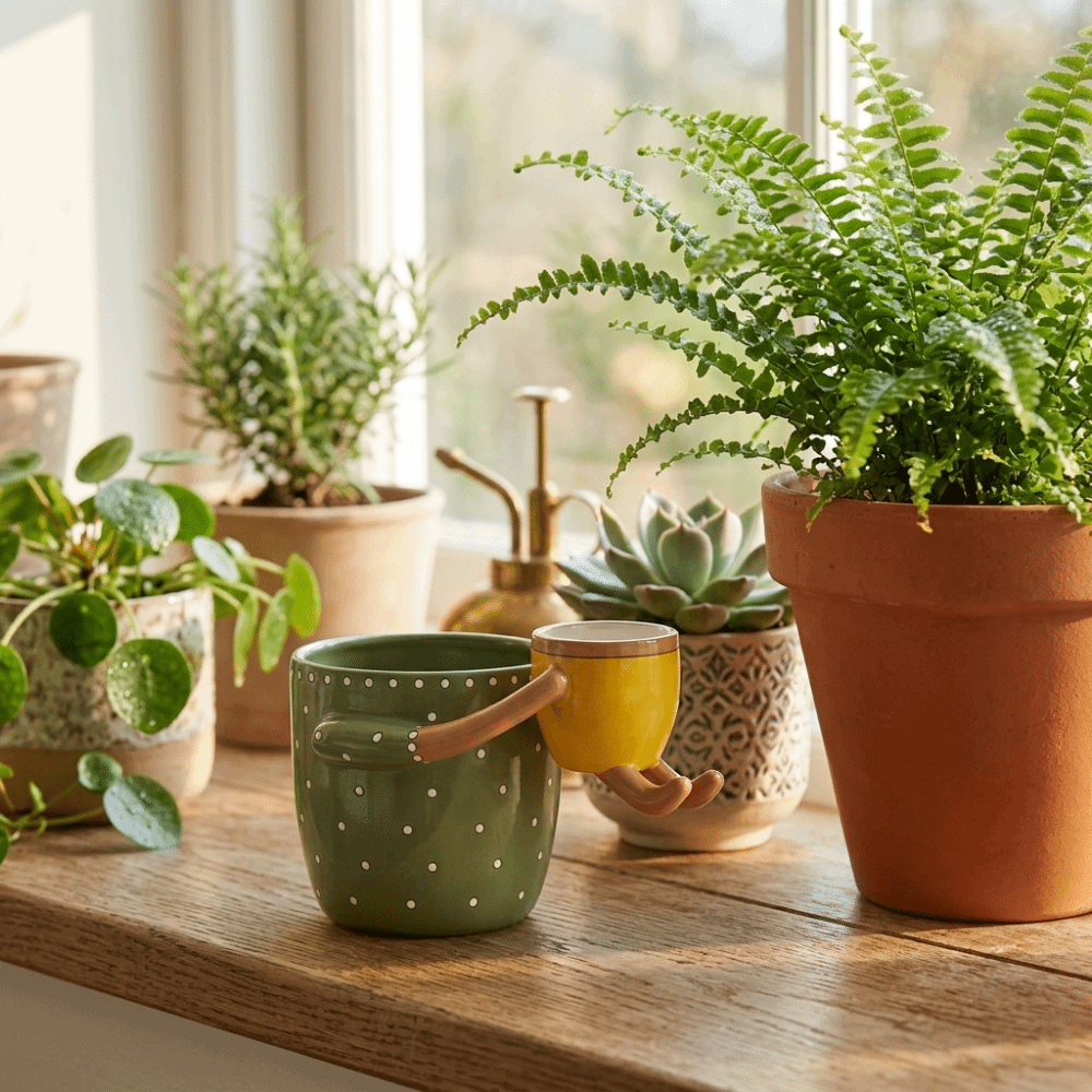 Plant Parent Pot - Resin Parent-child Flowerpot with Drainage Holes