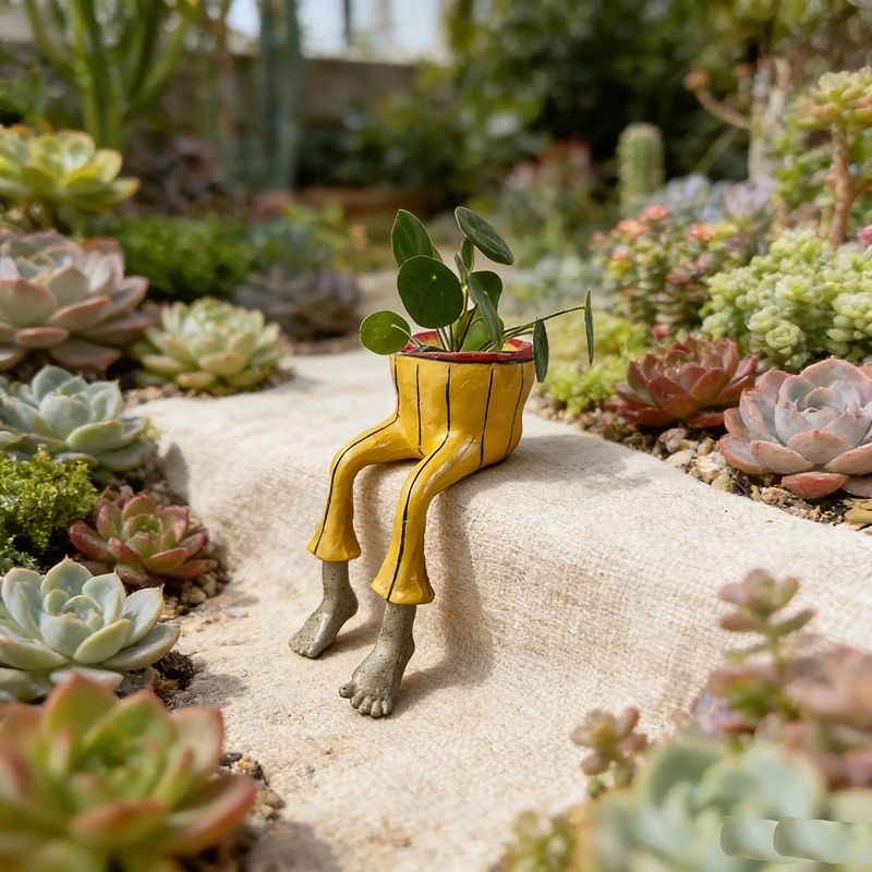 Plant Parent Pot - Whimsical Resin Leggy Planter Legs Ceramic