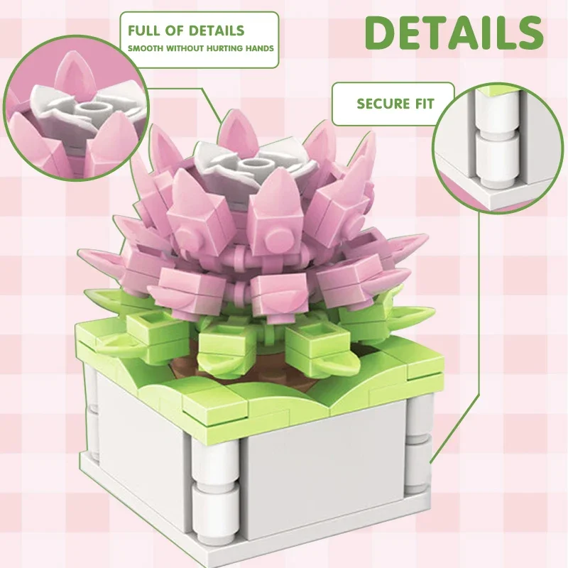 Block City DIY Potted Plants S - đánh giá và giá Cactus Mix Pot