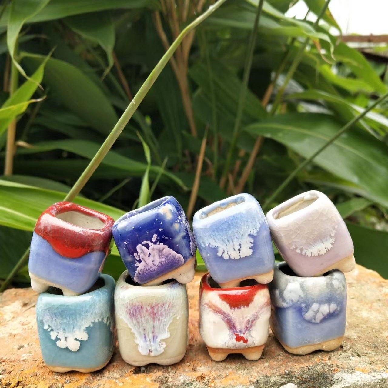 10Pcs Mini Ceramics Fowerpot M - đánh giá và giá Cactus Mix Pot