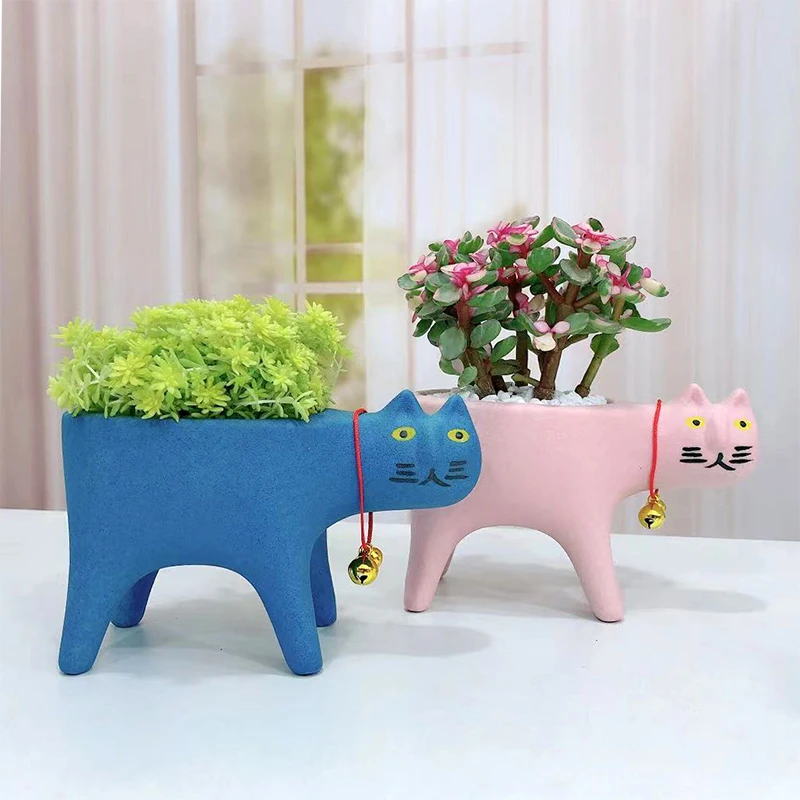Mèo Hoa Sáng Tạo Dễ Thương Gốm - đánh giá và giá Cactus Mix Pot
